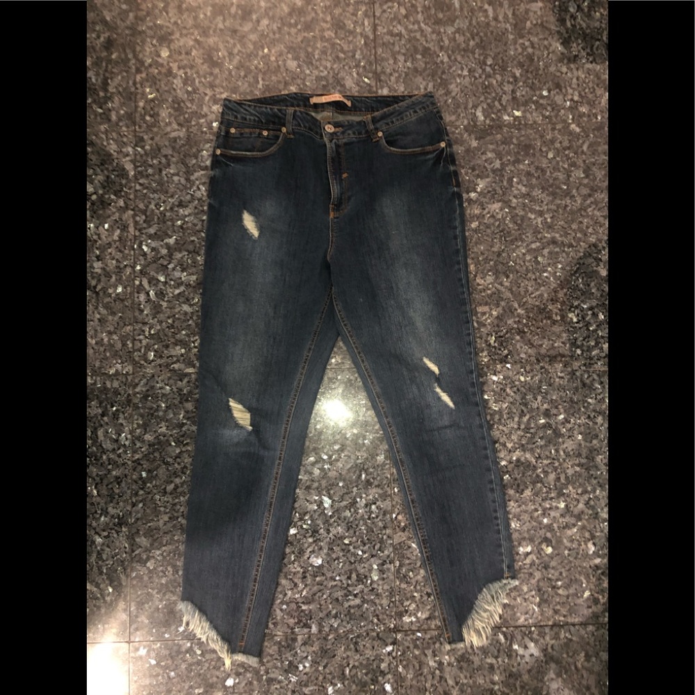 High Waisted Ripped Jeans